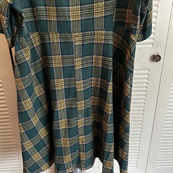 Shein Plus Tartan Flare Hem Shirt Dress 4X - Picture 7 of 10
